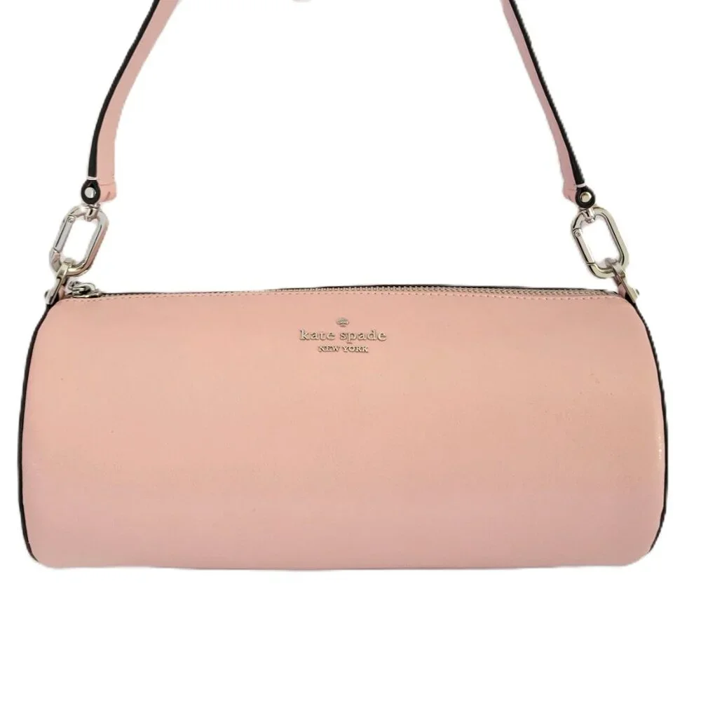 Kate Spade KN202 Roulette Glazed Leather Medium Shoulder Bag Tutu Pink Patent - Picture 2 of 7